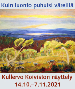 Kullervo Koivisto öljyvärimaalaus Pallas – näyttely Oriveden Kampus